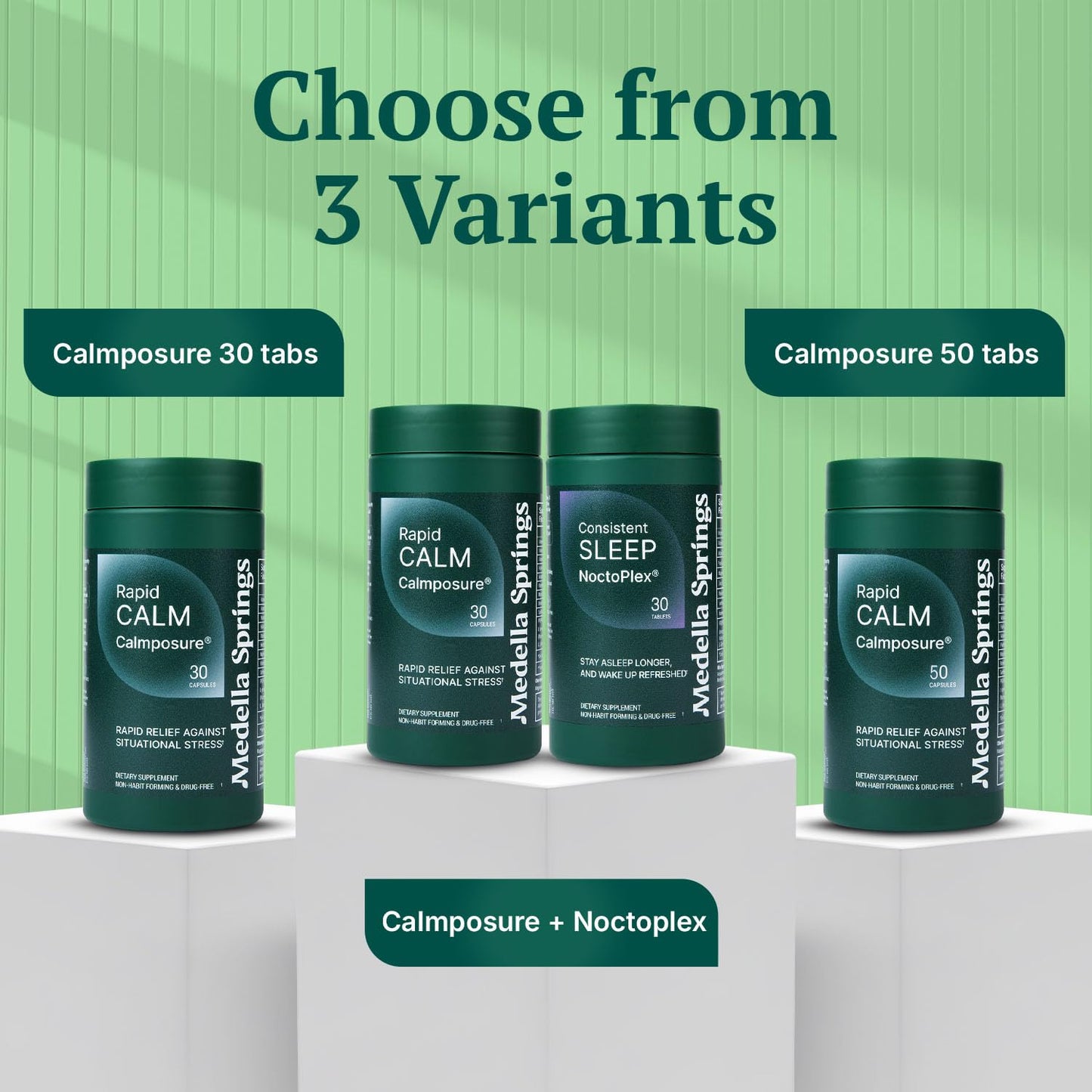 Anti Stress Supplements – 30 Count Capsules | Calming Pills for Adults