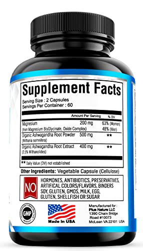 Calm - Magnesium Glycinate with Ashwagandha Root Extract | Dietary Supplement