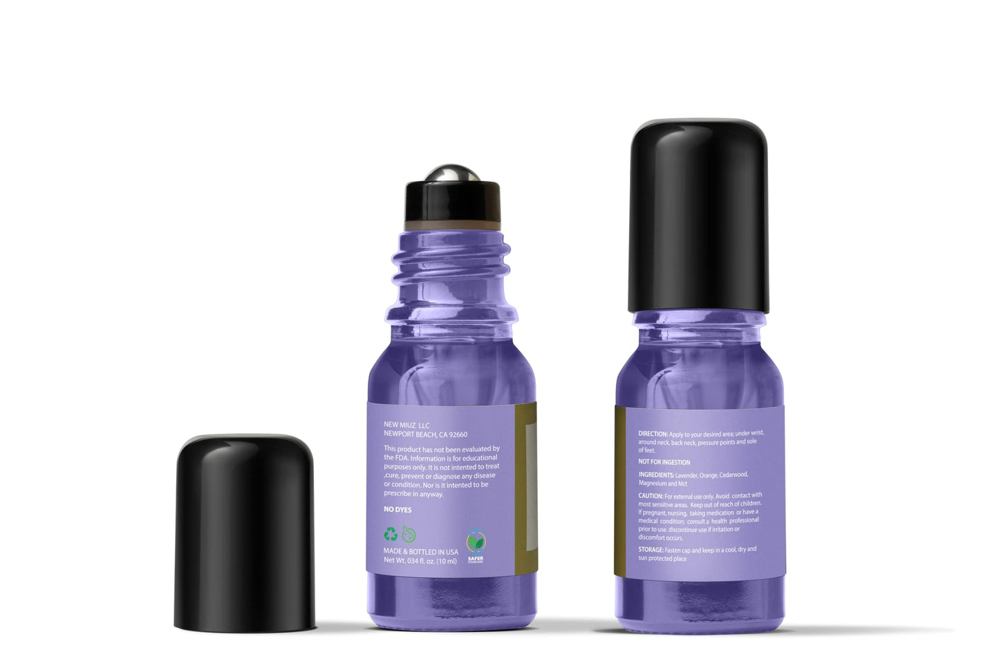 Calm Magnesium Roller - Lavender Orange Cedarwood Essential Oil Roll-On