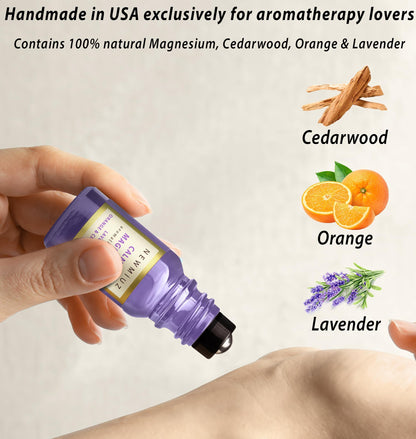 Calm Magnesium Roller - Lavender Orange Cedarwood Essential Oil Roll-On