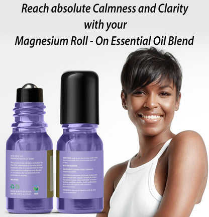 Calm Magnesium Roller - Lavender Orange Cedarwood Essential Oil Roll-On