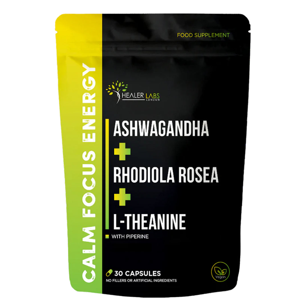 Ashwagandha + Rhodiola Rosea +  L-Theanine Healer Labs London