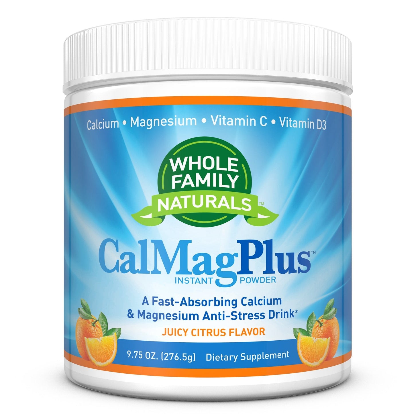 CalMag Plus Calcium Magnesium Powder with Vitamin C & D3 – Gluten Free, Non-GMO, Orange Tangerine Flavor