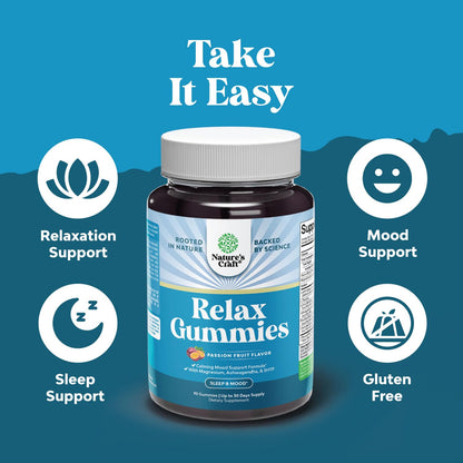 Pure Calm Magnesium Gummies with L-Theanine & Ashwagandha – 90 Count