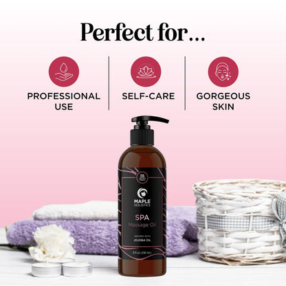 Calming Massage Oil for Therapy – Home Spa Massage Oil (Non-Greasy)