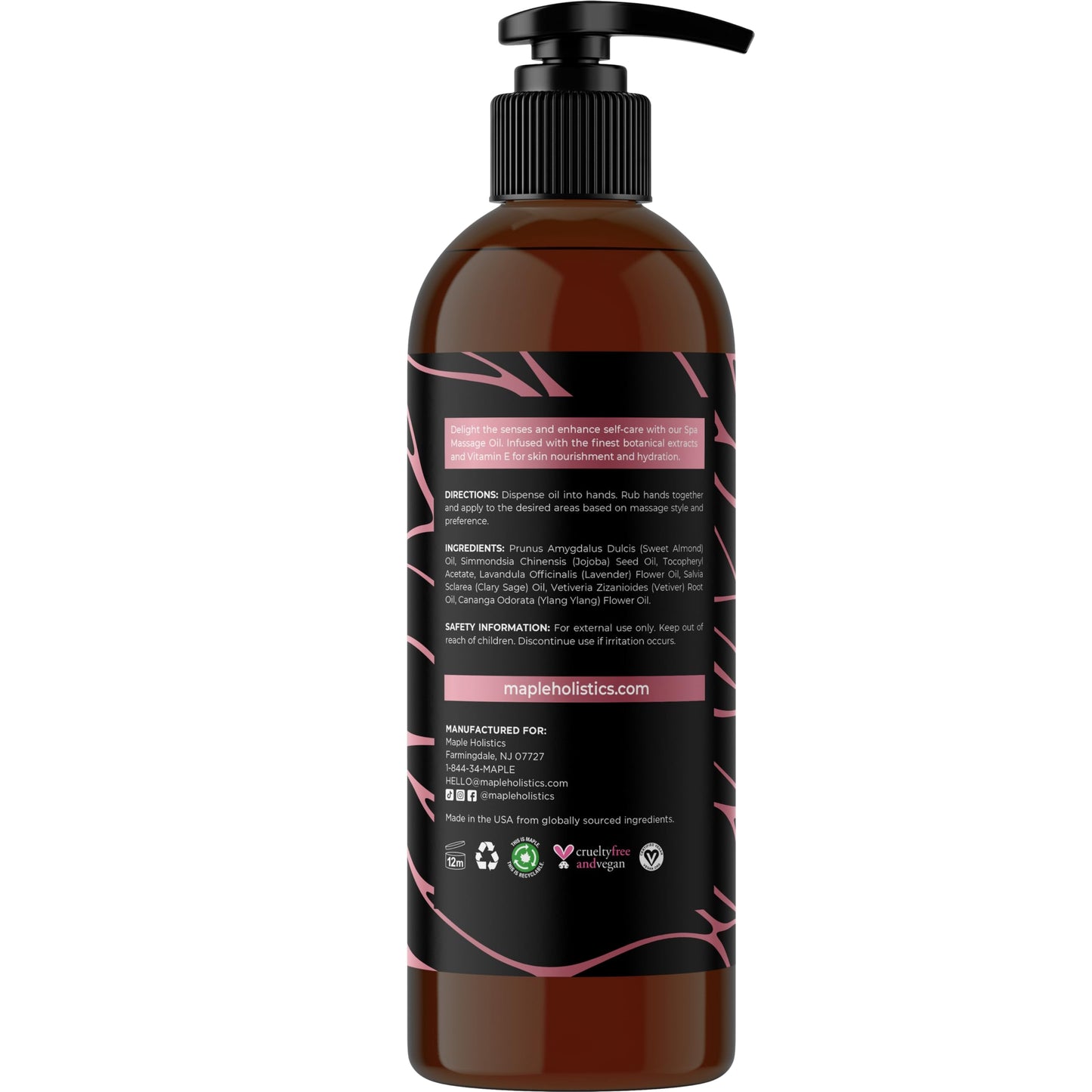 Calming Massage Oil for Therapy – Home Spa Massage Oil (Non-Greasy)