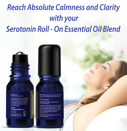 MIUZ Calming Roll On Essential Oil Blend – Anti-Stress Lavender, Bergamot & Holy Basil (10ml)