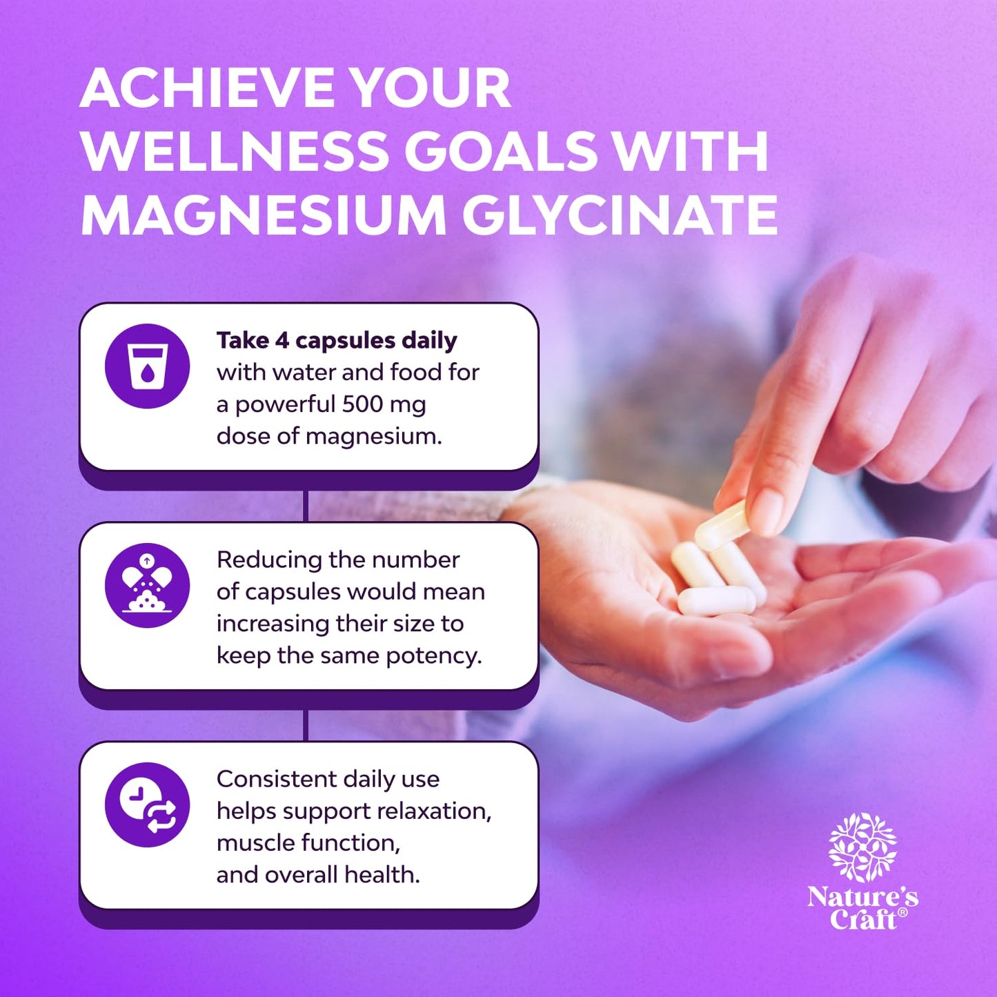 High Absorption Magnesium Glycinate 500mg Capsules | Sleep, Nerve & Muscle Support