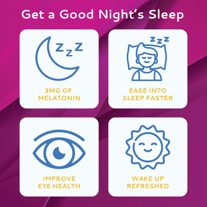 CALMOUR 100 Melatonin Strips – 3mg Fast-Dissolving Sleep Aid