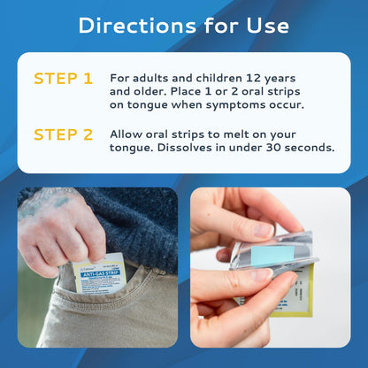 CALMOUR Anti Gas Relief 100 Strips – Mint Dissolvable Strips for Adults