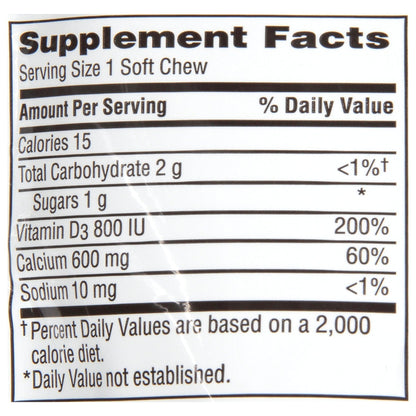 Caltrate 600+D3 Soft Chews – Chocolate Truffle, 60 Count