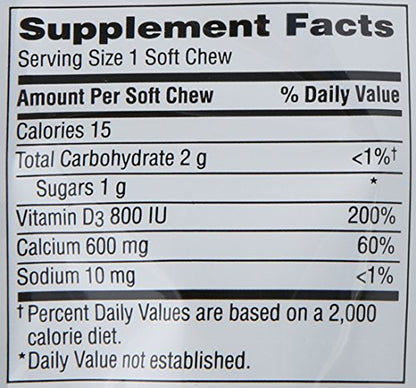 Caltrate 600+D3 Soft Chews – Chocolate Truffle, 60 Count