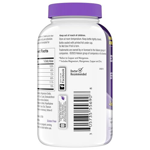Caltrate 600 Plus D3 Minerals - Calcium & Vitamin D Tablets, 165 Count
