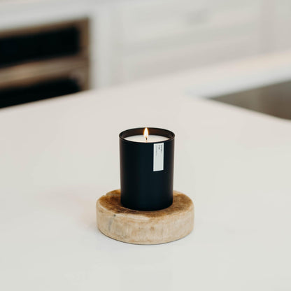 Calyan Wax Co. Aspen & Fog Scented Candle – 75 Hour Burn, Luxury Non-Toxic Soy, Black Tumbler Jar 10.2oz