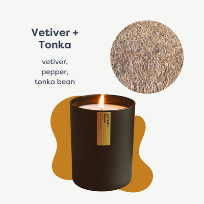 Calyan Wax Co. Vetiver & Tonka Candle - 75 Hour Burn | 10.2oz