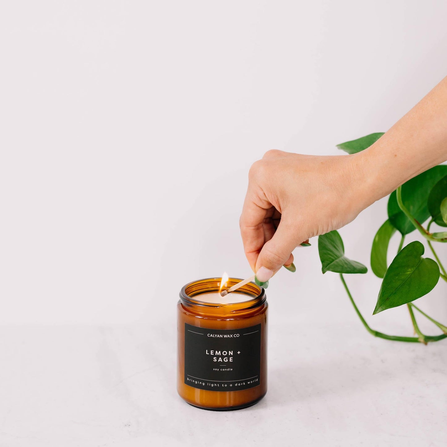 Calyan Wax Co. Apples & Maple Bourbon Soy Candle – 57 Hour Burn, Amber Jar, 7.2oz