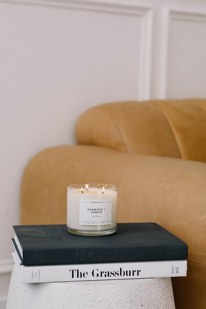 Calyan Wax Co. Evergreen & Eucalyptus 3-Wick Soy Candle – 14.9oz, 43h Burn