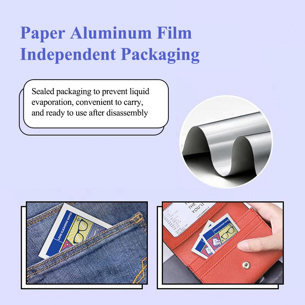 Pre-Moistened Lens Cleaning Wipes - 500 Pcs | Safe for Glasses, Screens & Devices