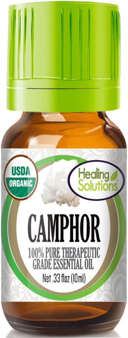 Healing Solutions Camphor Essential Oil 10ml – Organic, Pure, Therapeutic Grade