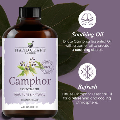Handcraft Blends Camphor Essential Oil – 4 oz, 100% Pure & Natural