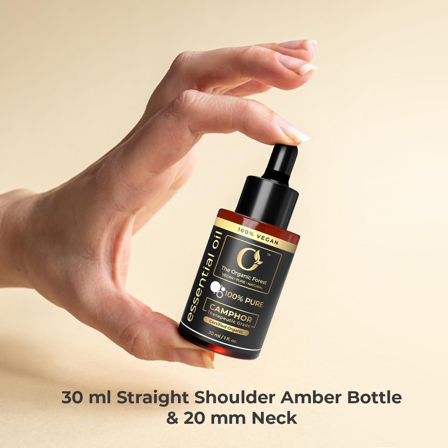 100% Plant Based Organic Camphor Essential Oil - Pure & Steam Distilled