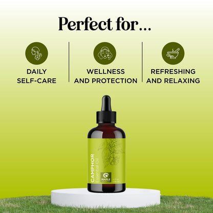 Pure Camphor Essential Oil 4 oz – 100% Pure for Aromatherapy & DIY