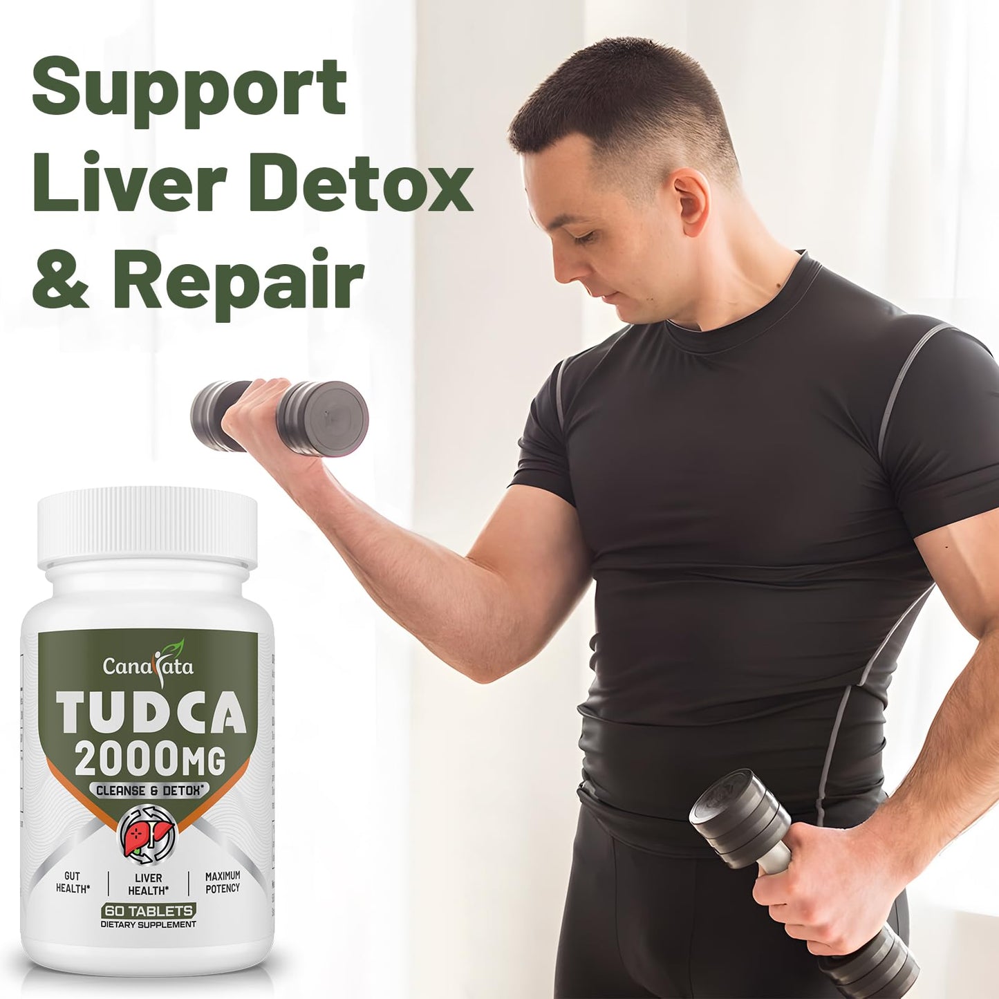 Canarata TUDCA 2000mg – Liver Detox & Bile Salts Support | 30 Days
