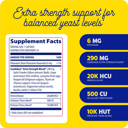 Enzymedica Candidase Extra Strength – Balanced Yeast Support, 42 Capsules