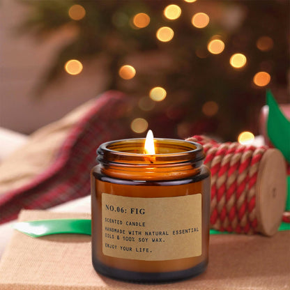 8-Pack Candle Gift Set for Women | Scented Soy Candles in Amber Jars
