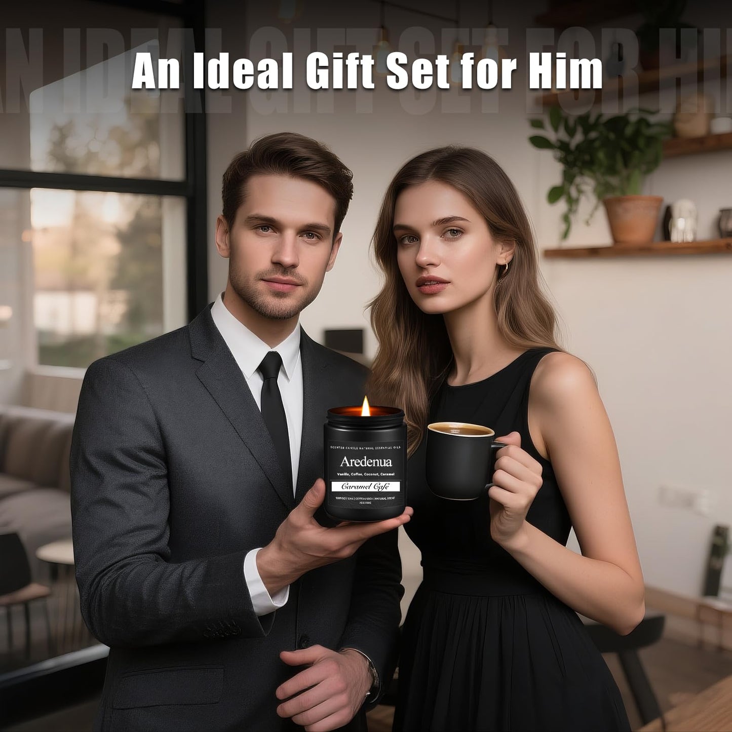 Men's 4-Pack Candle Set: Vintage Leather, Smoke & Vanilla – Soy Candles
