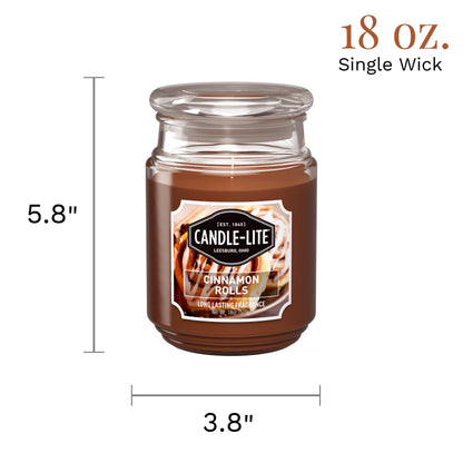 Candle-Lite Cinnamon Rolls 18 oz Brown Aromatherapy Candle