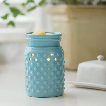 Candle Warmers Etc. Midsized Illumination Fragrance Warmer – Blue Hobnail