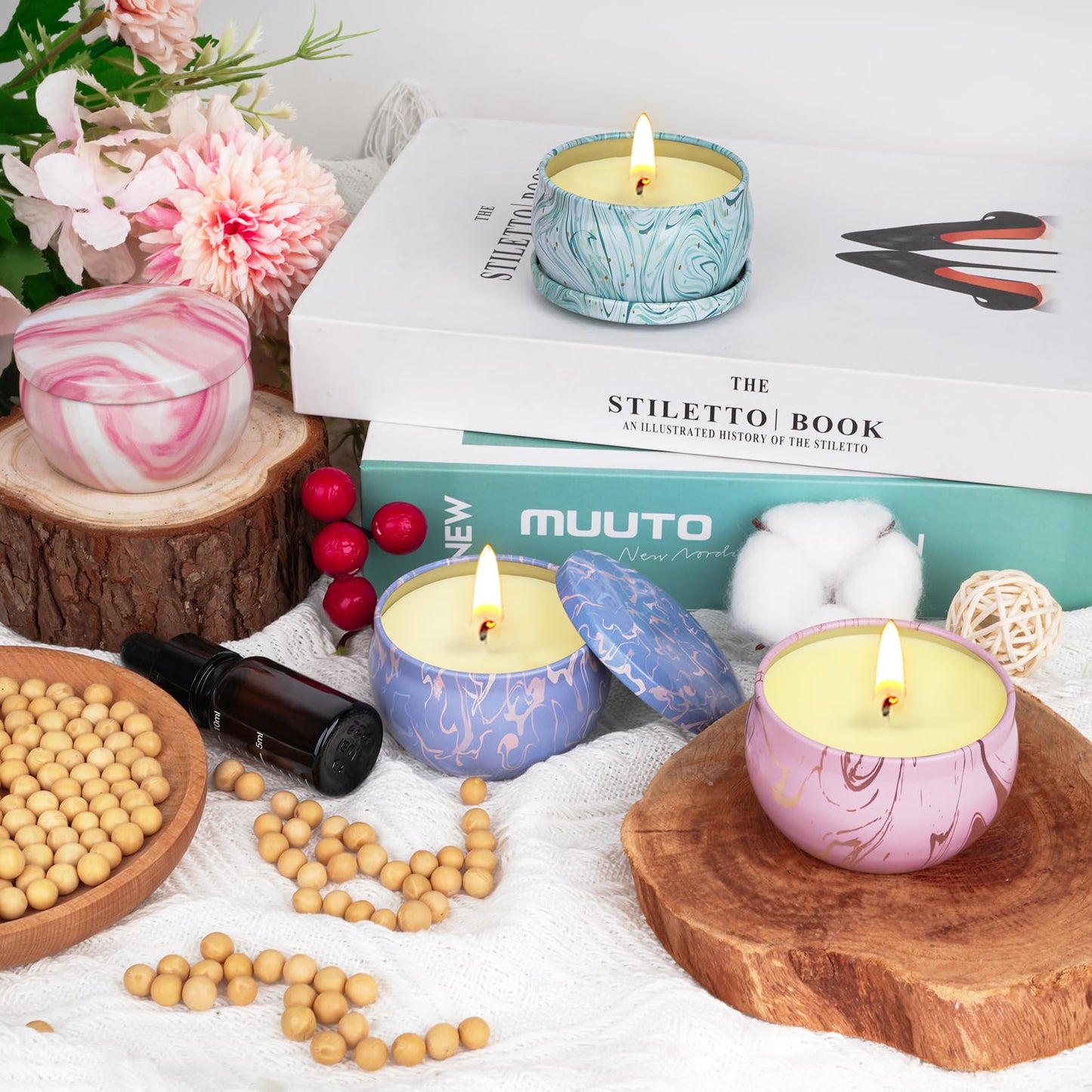 Candle Gifts: 4-Pack Scented Aromatherapy Soy Candles Gift Set