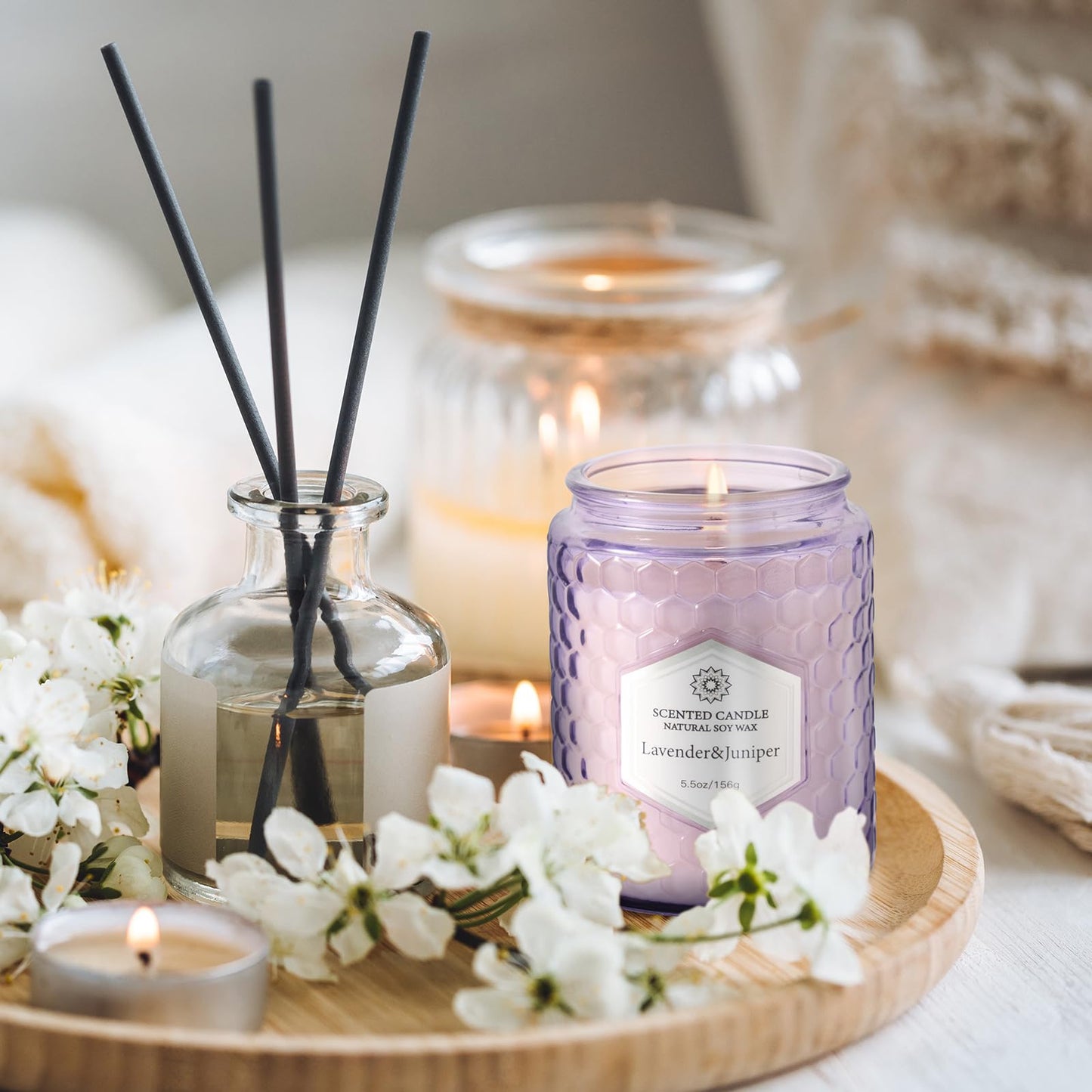 6 Pack Aromatherapy Candles Gift Set – Soy Wax, 240 Hours Total Burn Time