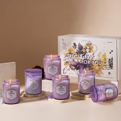 6 Pack Aromatherapy Candles Gift Set – Soy Wax, 240 Hours Total Burn Time