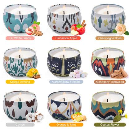 Candles Gifts for Women | 9 Pack Soy Scented Candles for Home & Aromatherapy