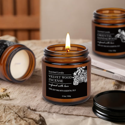 Candles for Men - 6 Pack Scented Soy Candles Set | Natural Aromatherapy Gift