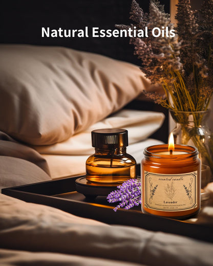 Candles for Home Scented – 16oz Lavender Soy Wax Candle, 100 Hour Burn Time, Aromatherapy Gift