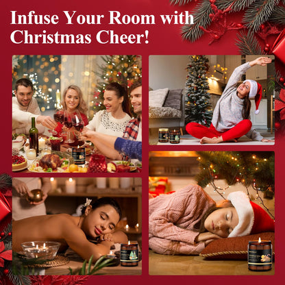Christmas Scented Candles Set – 6 Pack Soy Candles for Holiday Gifts