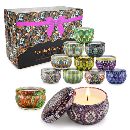 Candles Gifts for Women - 12 Pack Soy Wax Candles for Home Scented Gifts