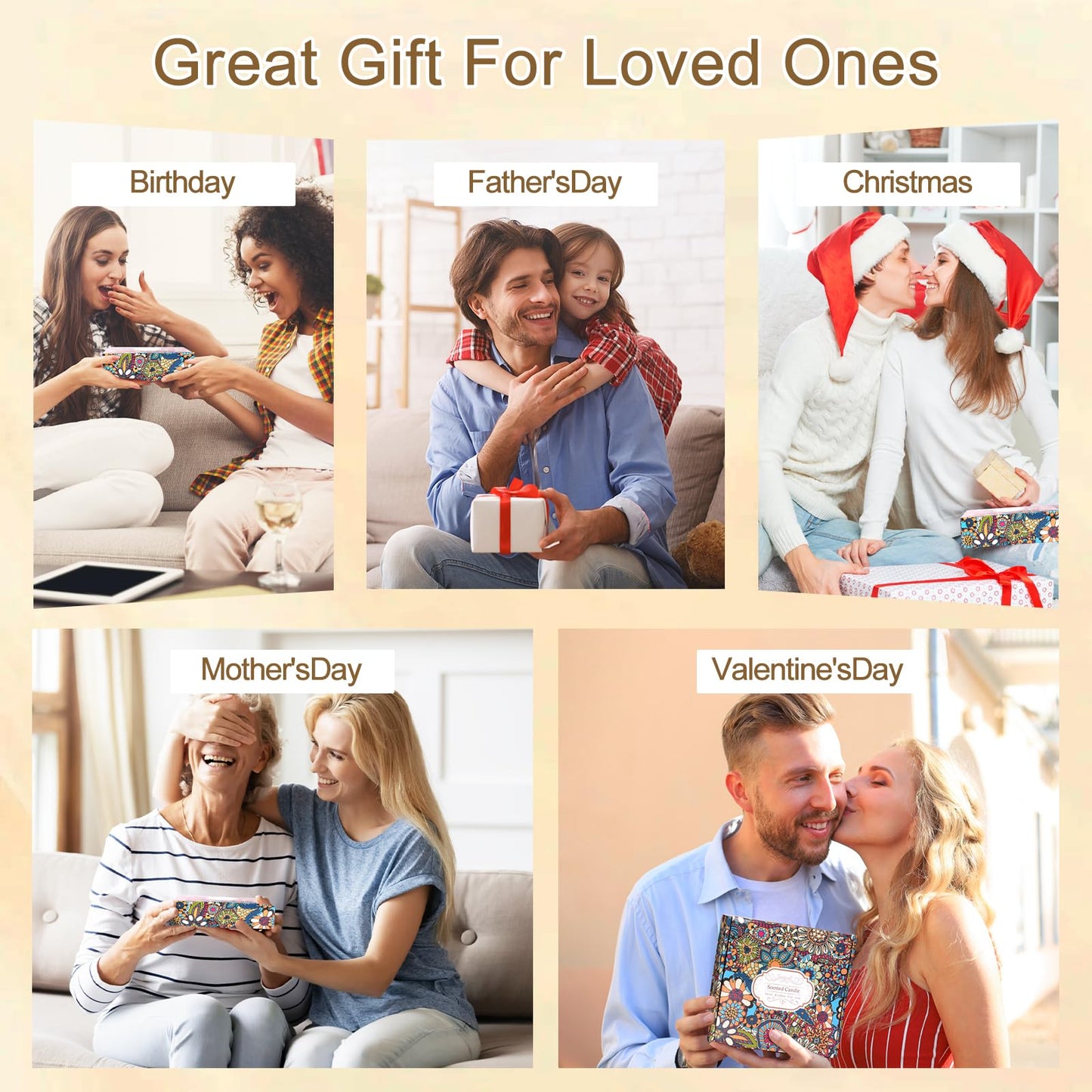 Candles for Women | 4 Pack Scented Soy Wax Gift Set | Long-Lasting Aromatherapy