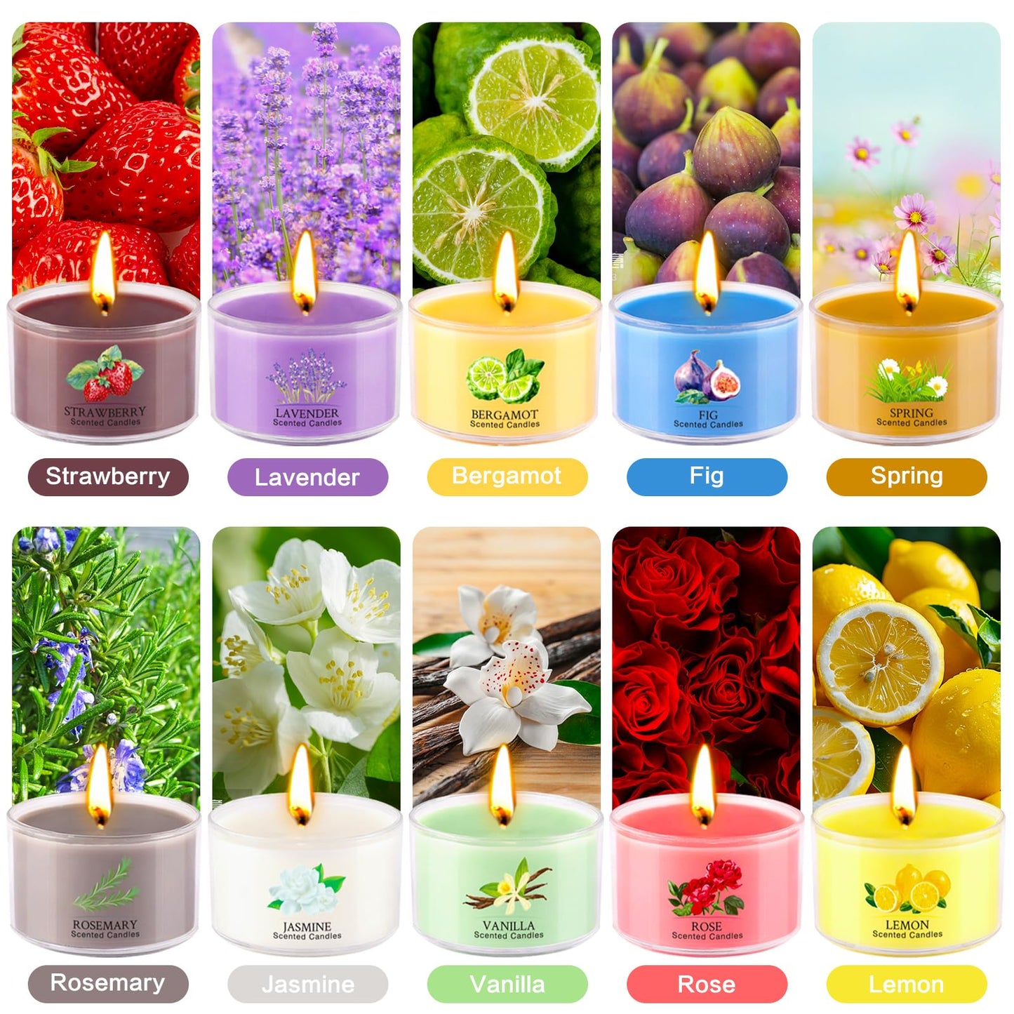 20-Pack Aromatherapy Scented Candles – Soy Wax Gift Set (1.6oz)