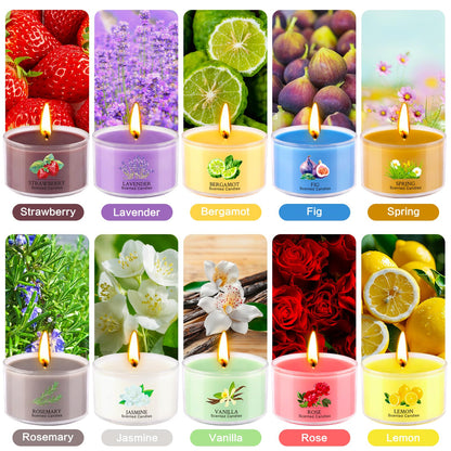 20-Pack Aromatherapy Scented Candles – Soy Wax Gift Set (1.6oz)