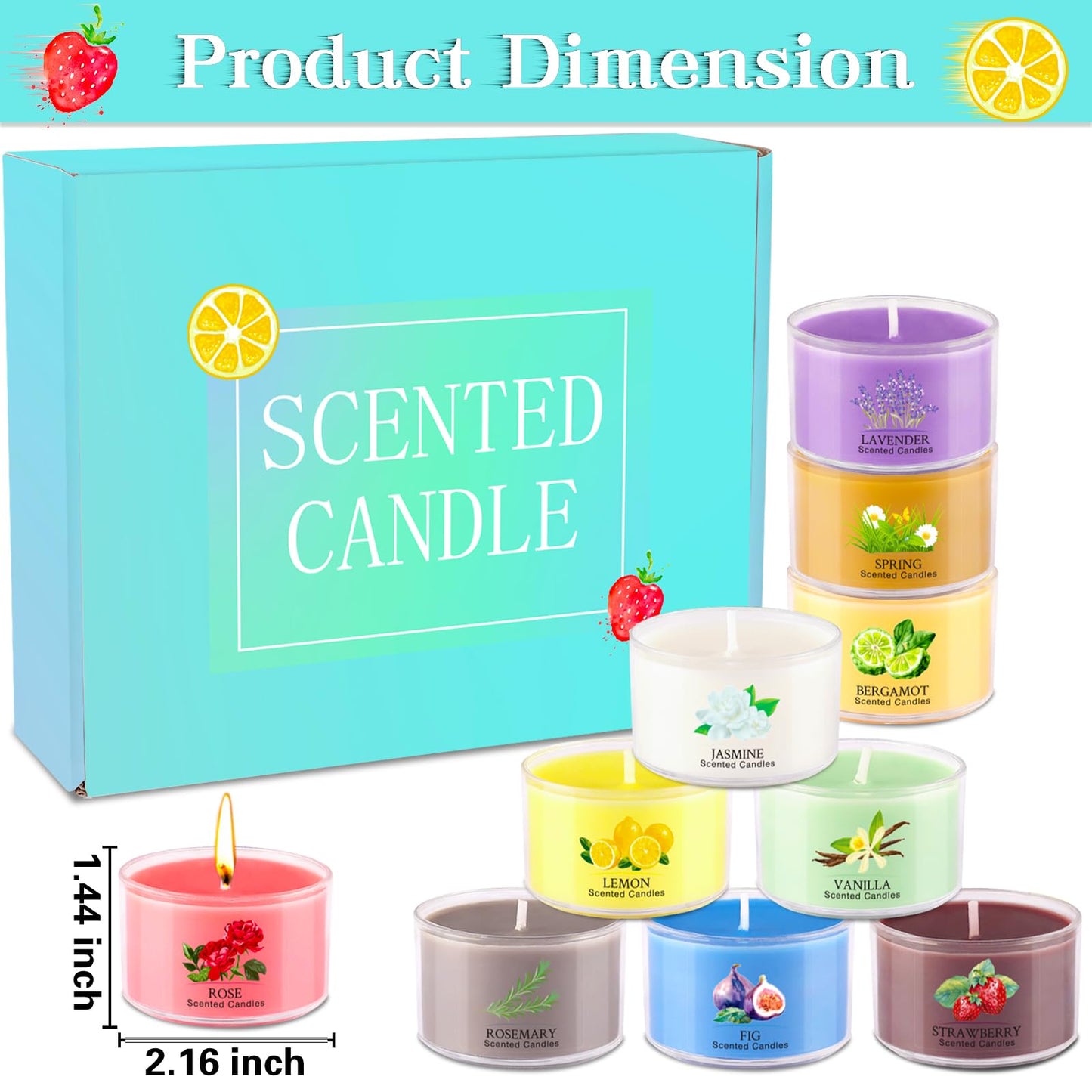 20-Pack Aromatherapy Scented Candles – Soy Wax Gift Set (1.6oz)