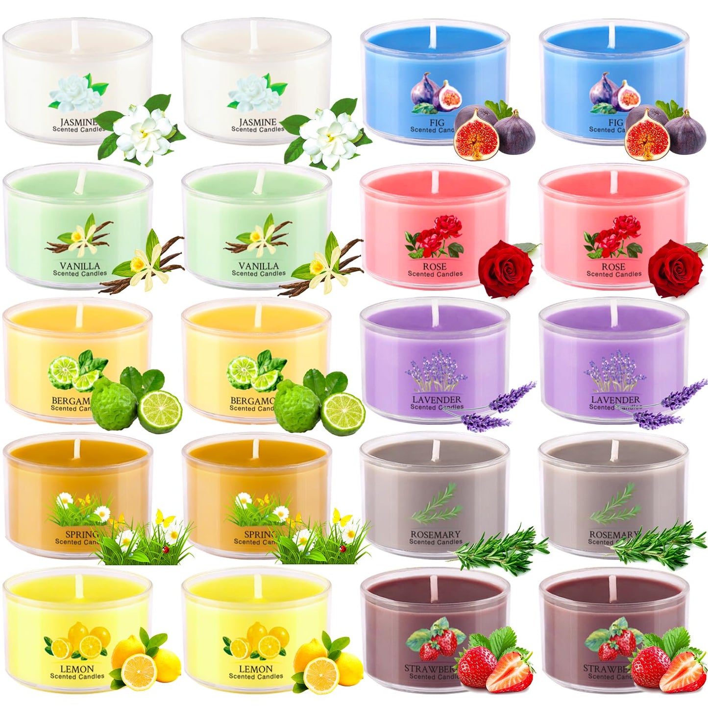 20-Pack Aromatherapy Scented Candles – Soy Wax Gift Set (1.6oz)
