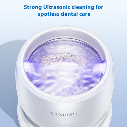 CANHOPE Ultrasonic Retainer Cleaner – 42kHz, IPX7, 3 Timers, Quiet
