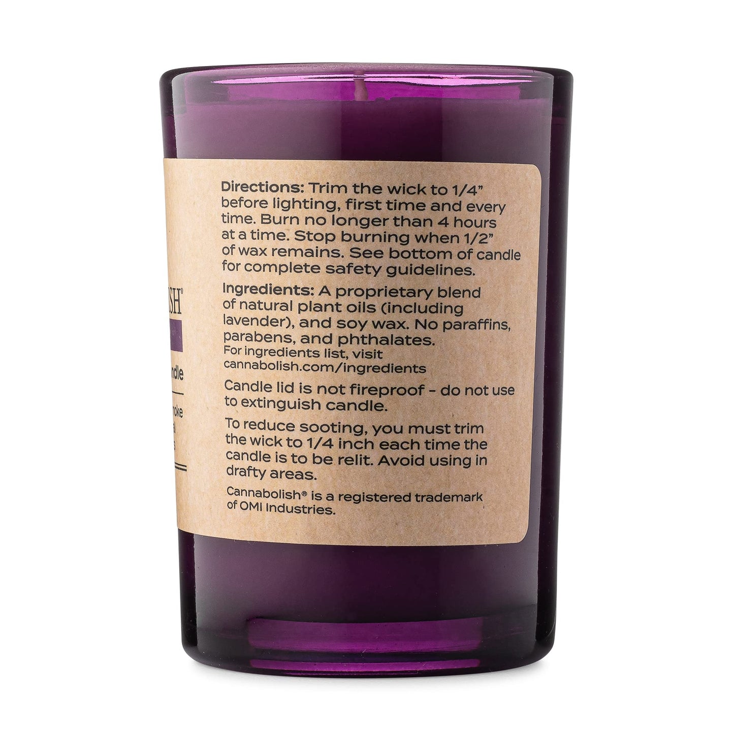 Cannabolish Lavender Smoke Odor Eliminating Candle – 7 oz (Pack of 2) | Natural Ingredients