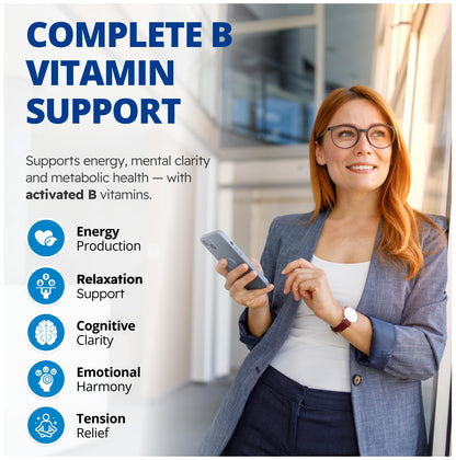 CanPrev Synergy B Complex with L-Theanine – 60 Capsules, 30-Day Supply