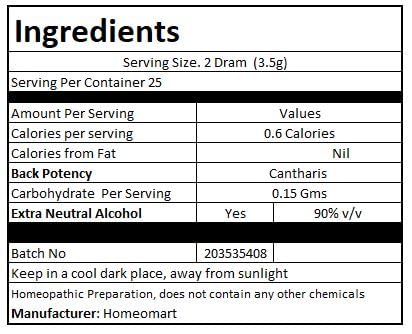 Homeomart.com Cantharis Homeopathy Pellets (Pills) in 30C Potency, Pack of 3