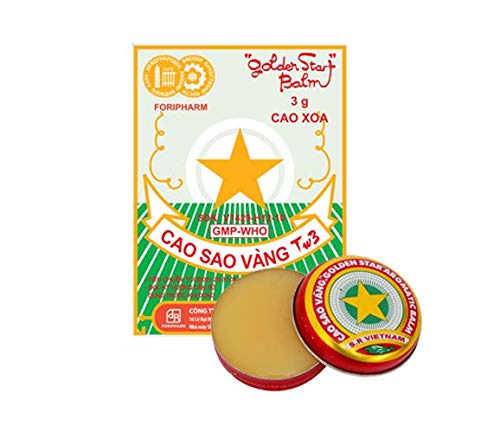 Cao Sao Vang New Golden Star Balm – 3x3g Natural Muscle & Joint Relief
